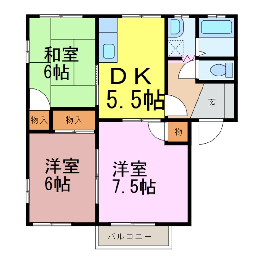 間取図 スパニッシュガーデンE