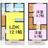 カナヤハイツⅢ 2LDKの間取り