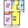 クレスト小堤Ｂ 2LDKの間取り