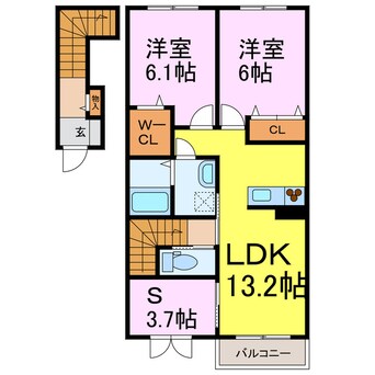 間取図 ヴィアソーレ古河　ウエスト