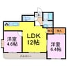 ほりこしビル 2LDKの間取り