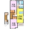 ル・ベリエ 2LDKの間取り