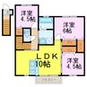 グランシャリオⅢ 3LDKの間取り
