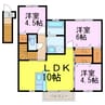 グランシャリオⅢ 3LDKの間取り