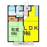太陽ハイツ 1LDKの間取り