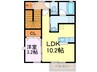 サンビレッジ南古河Ｊ 1LDKの間取り