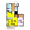 サンビレッジ南古河Ｃ 1LDKの間取り