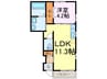 グリーン　ヒルズ　ローレル 1LDKの間取り