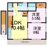ヒルズＫＯＧＡ 2LDKの間取り