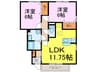 コフレ・ドール 2LDKの間取り