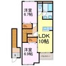 レ・フレールⅠ 2LDKの間取り