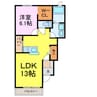 エヌエスアール 1LDKの間取り