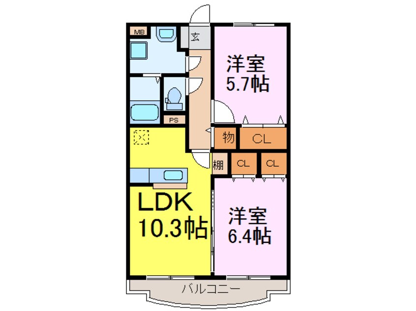 間取図 Ｙ＆Ｍ　ディア古河