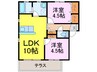 グランシャリオⅠ 2LDKの間取り