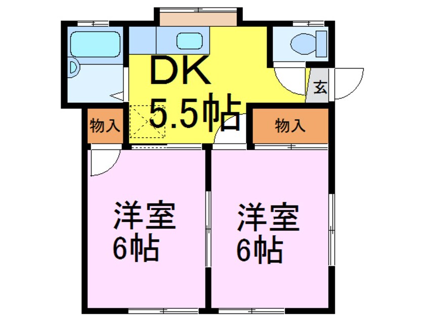 間取図 ハイツB.S.Ⅰ総和Ｂ