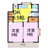 ハイツB.S.Ⅰ総和C 2DKの間取り