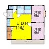 ウエストキャビン 2LDKの間取り