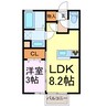 ラリュール 1LDKの間取り