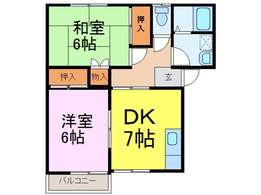 間取図 加藤コーポ2