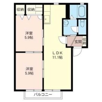 間取図 ハイツ・ルミエールA