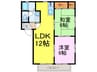 リヴェールハイツ 2LDKの間取り