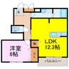プラネット 1LDKの間取り