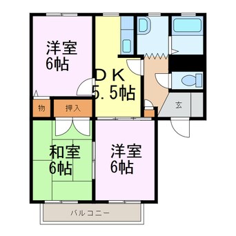 間取図 プレステージハイツＣ棟