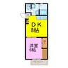 ホワイトハウス 1DKの間取り