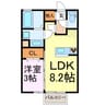 グリーンヴィレッジ 1LDKの間取り