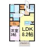 グリーンヴィレッジ 1LDKの間取り