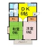 フレッシュハイツ 2DKの間取り