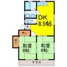 アネックス 2DKの間取り