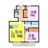 グランツ 2LDKの間取り