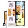 サン　モリッツⅡ 2LDKの間取り