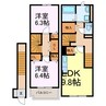 サン　モリッツⅡ 2LDKの間取り