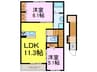 カリテス 2LDKの間取り