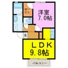 スカイコーポ 1LDKの間取り