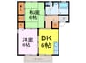 フローラＥ 2DKの間取り