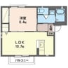 グランシャリオ 1LDKの間取り