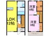 エマ　カカオ 2LDKの間取り