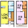 エマ　カカオ 2LDKの間取り