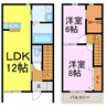 エマ　カカオ 2LDKの間取り