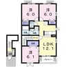 エレガントＨＲ 3LDKの間取り