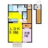 ラ・ペジーブルＡ 1LDKの間取り