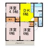 シティハイムドミール２ 3DKの間取り