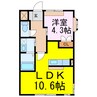 グレイス・ベルジュⅡ 1LDKの間取り