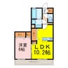 レジデンスキントウRoots 1LDKの間取り