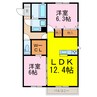ポローニア 2LDKの間取り