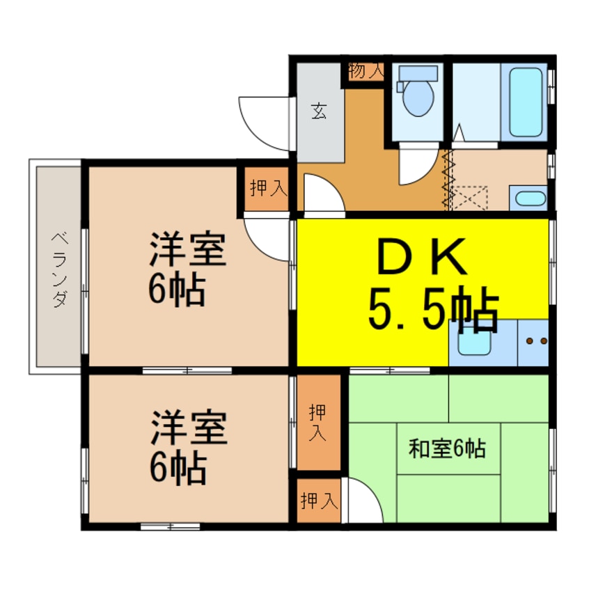 間取図 スパニッシュガーデンD