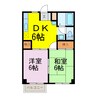 グレースレジデンス古河 2DKの間取り